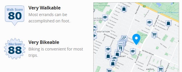 Carte d'indice de marchabilité pour 5164 12e Avenue